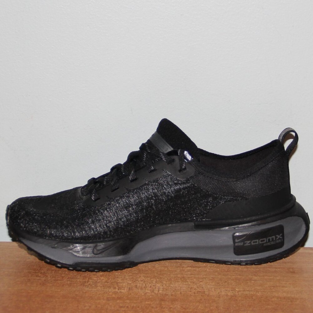 Nike ZoomX Invincible Run 3 Flyknit Running Shoes Womens 8 Black - Picture 3 of 6
